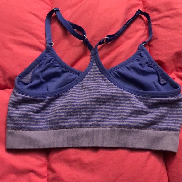 Avia Purple Striped Sports Bra - Picture 2 of 2